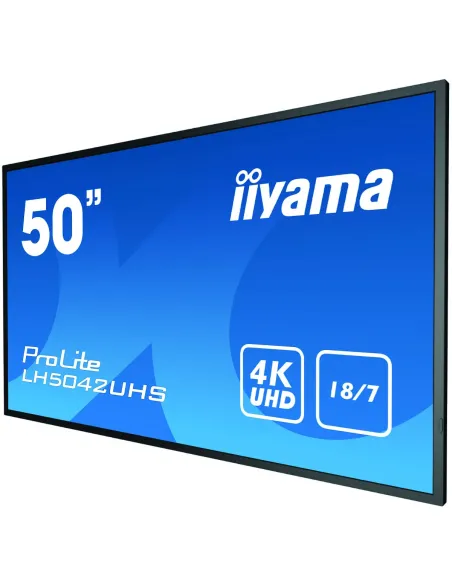 iiyama LH5042UHS-B3 pantalla de señalización Pizarra de caballete digital 125,7 cm (49.5") VA 500 cd   m² 4K Ultra HD Negro