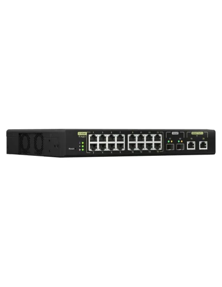 QNAP QSW-M2116P-2T2S switch Gestionado L2 2.5G Ethernet Energía sobre Ethernet (PoE) Negro