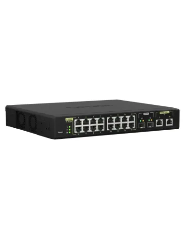 QNAP QSW-M2116P-2T2S switch Gestionado L2 2.5G Ethernet Energía sobre Ethernet (PoE) Negro
