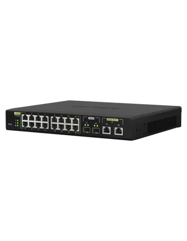 QNAP QSW-M2116P-2T2S switch Gestionado L2 2.5G Ethernet Energía sobre Ethernet (PoE) Negro