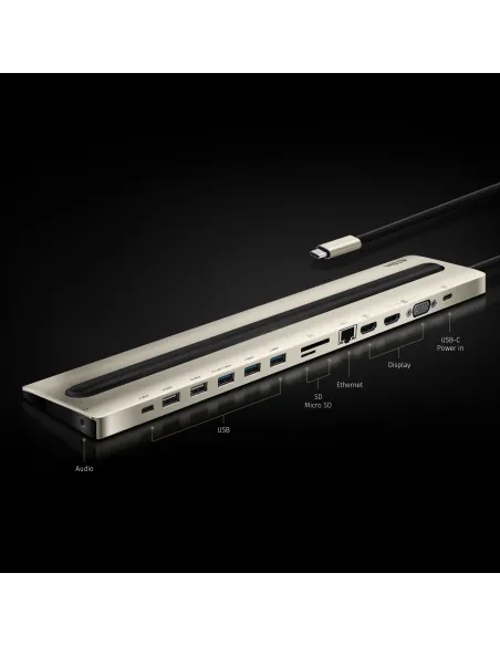 ATEN Docking station USB-C multipuerto con power pass-through