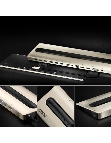 ATEN Docking station USB-C multipuerto con power pass-through