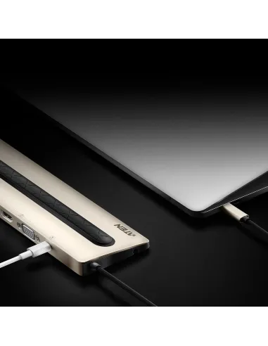 ATEN Docking station USB-C multipuerto con power pass-through