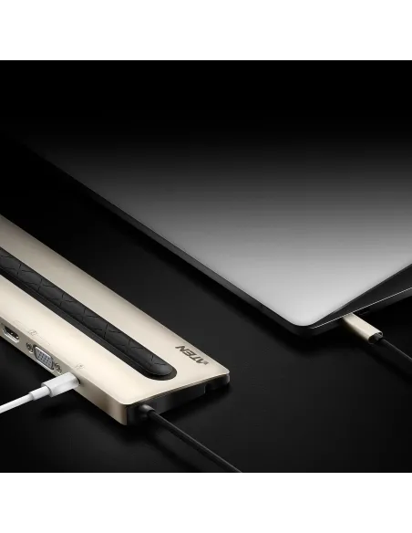 ATEN Docking station USB-C multipuerto con power pass-through