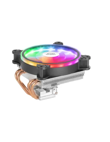 Mars Gaming MCPU220, Disipador CPU Negro, TDP 140W, Dual ARGB, Silencioso PWM