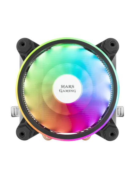 Mars Gaming MCPU220, Disipador CPU Negro, TDP 140W, Dual ARGB, Silencioso PWM