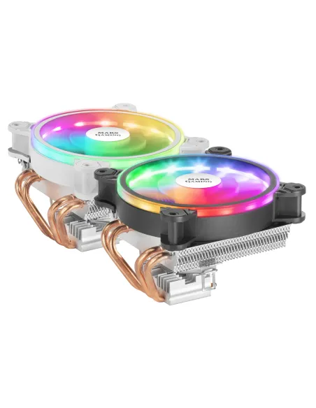 Mars Gaming MCPU220, Disipador CPU Negro, TDP 140W, Dual ARGB, Silencioso PWM