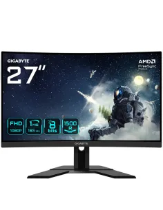 GIGABYTE G27FC A 27" Monitor de Juego Curvo FHD - 1920 x 1080, 1500R, 165Hz, 1ms, 250 cd m², FreeSync Premium, HDMI 1.4,