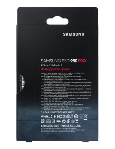 Samsung 980 PRO 1 TB M.2 PCI Express 4.0 NVMe V-NAND MLC