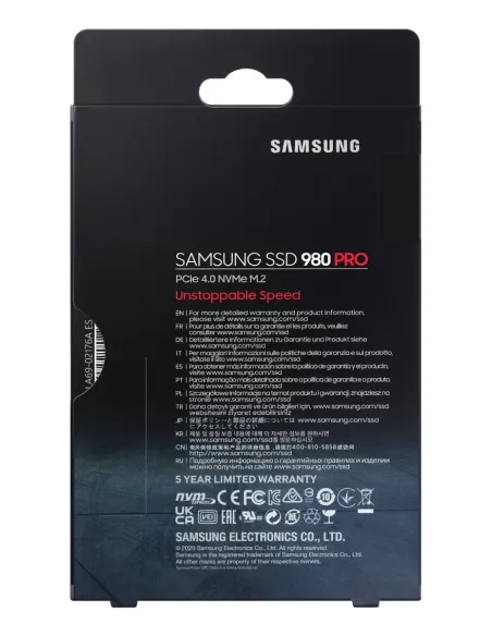 Samsung 980 PRO 1 TB M.2 PCI Express 4.0 NVMe V-NAND MLC