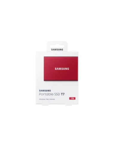 Samsung Portable SSD T7 1 TB USB Tipo C 3.2 Gen 2 (3.1 Gen 2) Rojo