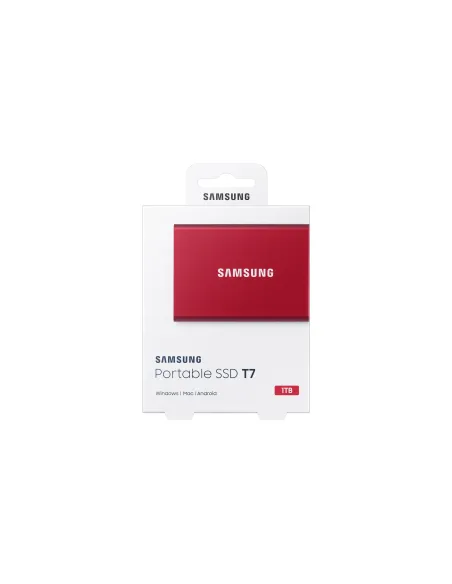 Samsung Portable SSD T7 1 TB USB Tipo C 3.2 Gen 2 (3.1 Gen 2) Rojo