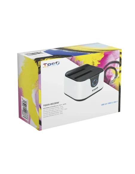 TooQ DOCK STATION SATA 2.5 3.5 A USB 3.0 CLONE OTB NEGRO-BLANCO