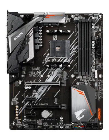 GIGABYTE Placa base A520 AORUS ELITE - Compatible con procesadores AMD Ryzen serie 5000 AM4, VRM digital puro de 5+3 fases,