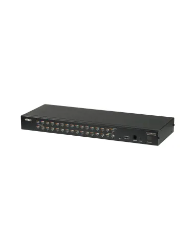 ATEN Switch KVM Cat 5 multi-interfaz de 32 puertos