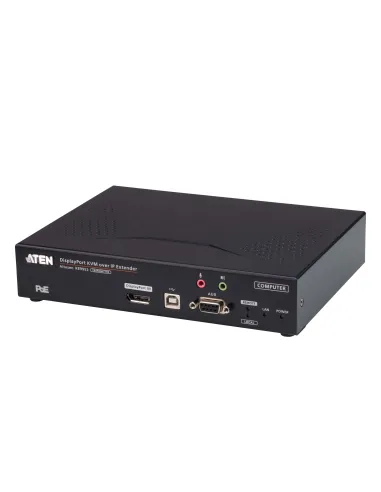ATEN TRANSMISOR KVM POR IP DISPLAYPORT 4K SINGLE DISPLAY CON PoE