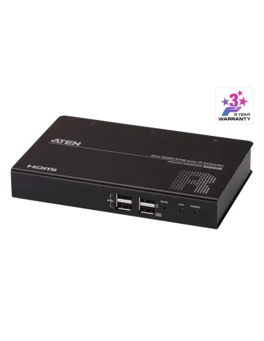 ATEN Receptor KVM por IP HDMI single display USB formato compacto