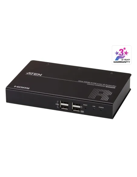 ATEN Receptor KVM por IP HDMI single display USB formato compacto