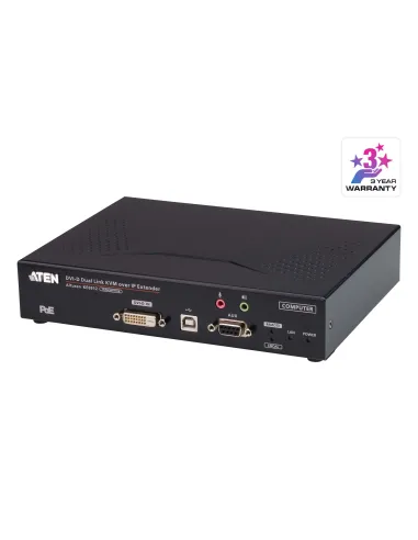 ATEN TRANSMISOR KVM POR IP DVI-D DUAL LINK 2K CON PoE