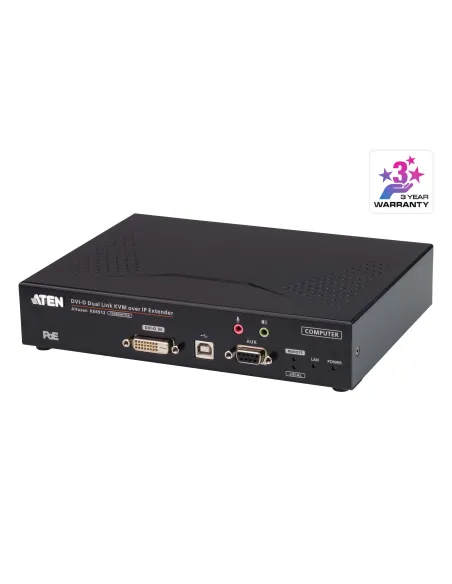 ATEN TRANSMISOR KVM POR IP DVI-D DUAL LINK 2K CON PoE