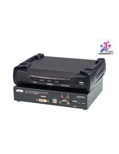 ATEN Receptor KVM por IP DVI-D dual link 2K