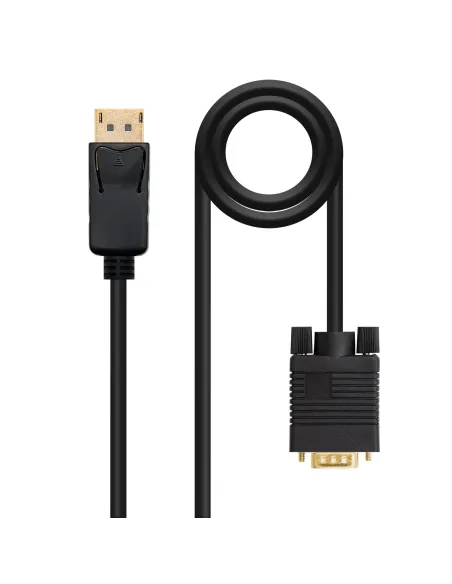 Nanocable Cable conversor DISPLAYPORT a VGA, DP M - VGA M, Negro, 2.0 M