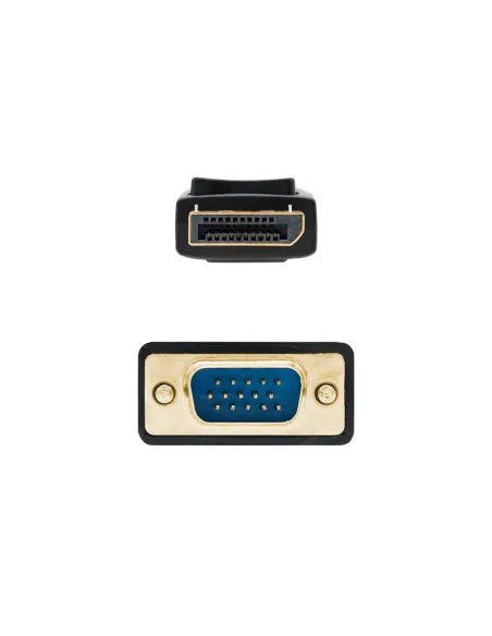 Nanocable Cable conversor DISPLAYPORT a VGA, DP M - VGA M, Negro, 2.0 M
