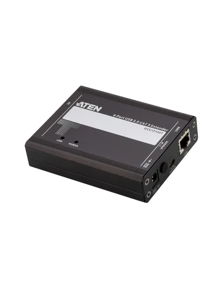 ATEN Extensor USB 2.0 por Cat 5 con hub de cuatro puertos (hasta 100 m)