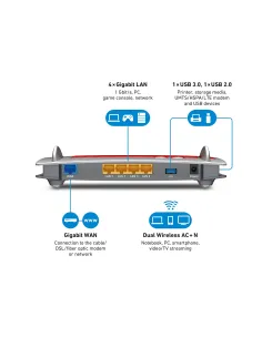 Box 4040 router inalámbrico Gigabit Ethernet Doble banda (2,4 GHz   5 GHz) Rojo 2