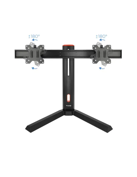 TooQ DB1402TN-B soporte para monitor 68,6 cm (27") Escritorio Negro, Rojo
