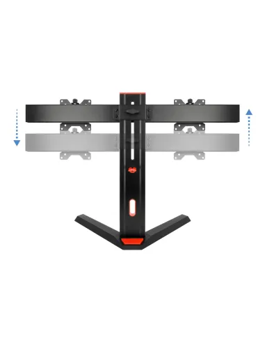 TooQ DB1402TN-B soporte para monitor 68,6 cm (27") Escritorio Negro, Rojo