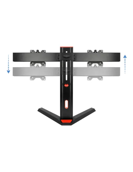 TooQ DB1402TN-B soporte para monitor 68,6 cm (27") Escritorio Negro, Rojo