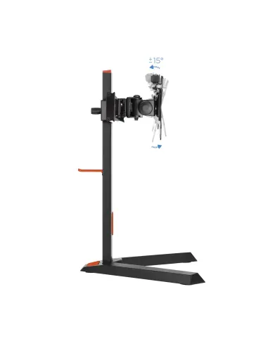 TooQ DB1402TN-B soporte para monitor 68,6 cm (27") Escritorio Negro, Rojo