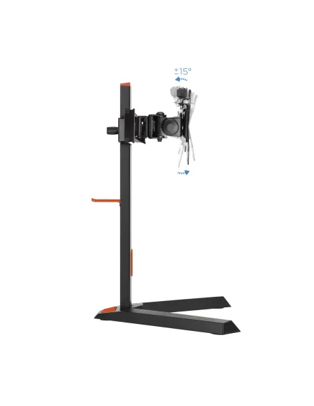 TooQ DB1402TN-B soporte para monitor 68,6 cm (27") Escritorio Negro, Rojo