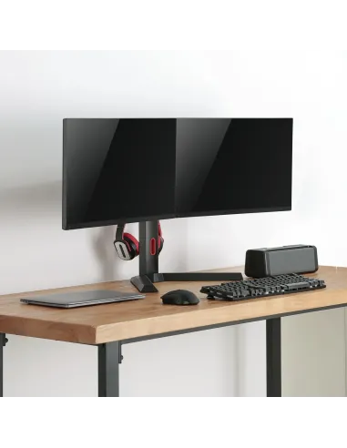 TooQ DB1402TN-B soporte para monitor 68,6 cm (27") Escritorio Negro, Rojo