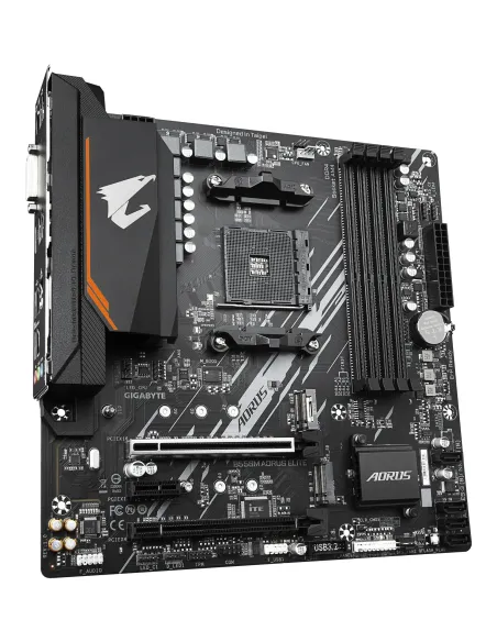 GIGABYTE B550M AORUS ELITE Placa base - Procesadores AMD Ryzen 5000, VRM de 5+3 fases, hasta 4733 MHz DDR4, 1xPCIe 4.0 + 1xPCIe