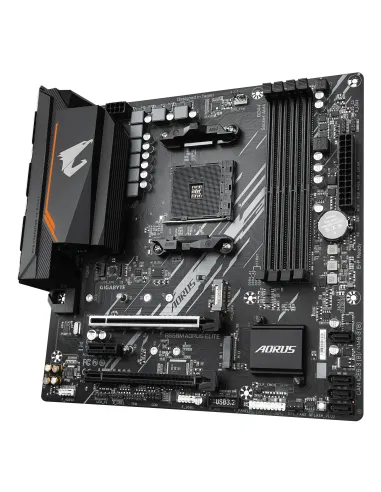 GIGABYTE B550M AORUS ELITE Placa base - Procesadores AMD Ryzen 5000, VRM de 5+3 fases, hasta 4733 MHz DDR4, 1xPCIe 4.0 + 1xPCIe