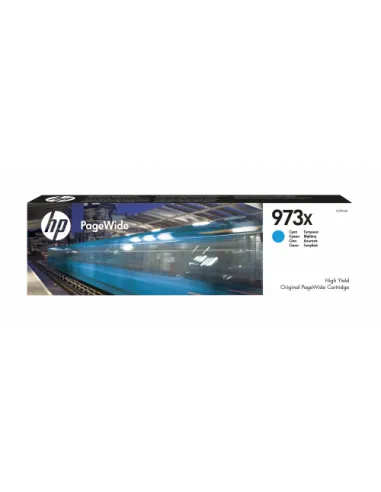 HP Cartucho cian original PageWide HP 973X de alto rendimiento