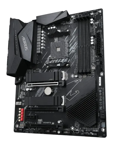 GIGABYTE B550 AORUS ELITE AX V2 Placa base - Procesadores AMD Ryzen 5000, VRM de 12+2 fases, hasta 4733 MHz DDR4, 1xPCIe 4.0 +