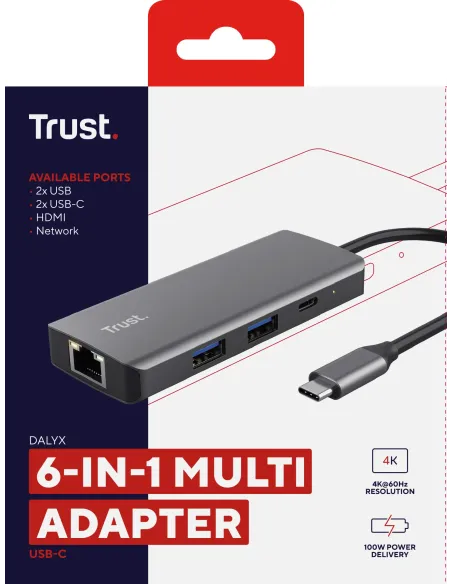 Trust Dalyx USB Tipo C 1000 Mbit s Plata Trust Dalyx USB Tipo C 1000 Mbit s Plata