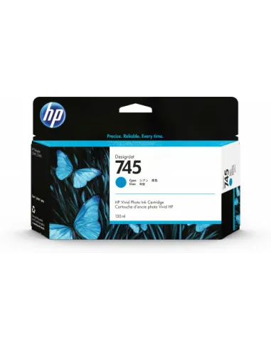 HP Cartucho de tinta DesignJet HP 745 cian de 130 ml