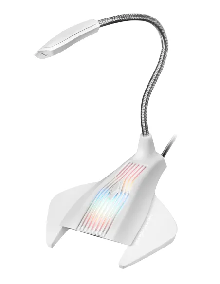 Mars Gaming MMICX, Micrófono Estudio Profesional LED, Mute, USB+Jack 3.5mm, Negro