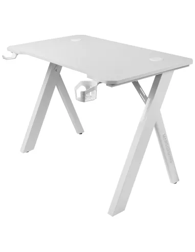 Mars Gaming MGD100RGB, Mesa Gaming Ergonómica RGB, Alfombrilla XXL, Soporte Auriculares y Bebida, Escritorio PC, 100x60cm,