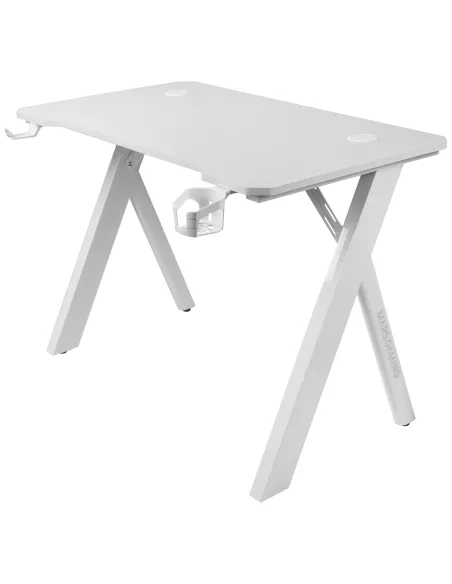 Mars Gaming MGD100RGB, Mesa Gaming Ergonómica RGB, Alfombrilla XXL, Soporte Auriculares y Bebida, Escritorio PC, 100x60cm,