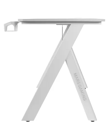 Mars Gaming MGD100RGB, Mesa Gaming Ergonómica RGB, Alfombrilla XXL, Soporte Auriculares y Bebida, Escritorio PC, 100x60cm,