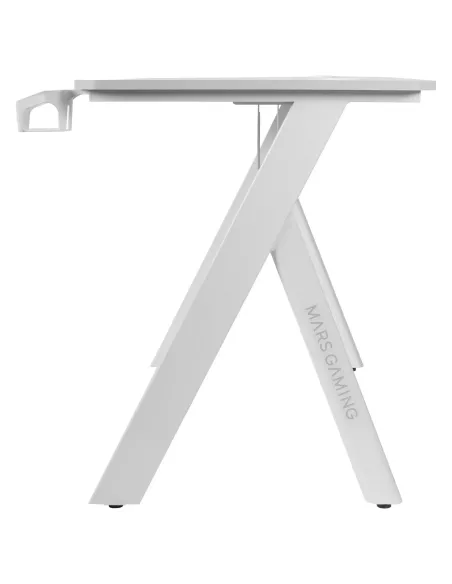 Mars Gaming MGD100RGB, Mesa Gaming Ergonómica RGB, Alfombrilla XXL, Soporte Auriculares y Bebida, Escritorio PC, 100x60cm,