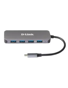 D-Link DUB-2340 hub de interfaz USB Tipo C 5000 Mbit s Gris 2