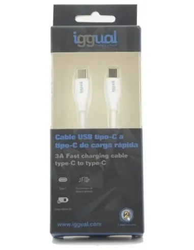 iggual Cable USB-C USB-C 100 cm blanco Q3.0 3A