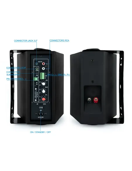 TooQ TQOWS-01B altavoz Negro Alámbrico