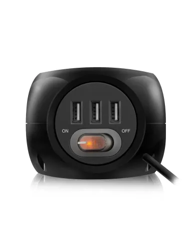 Ewent EW3938 adaptador e inversor de corriente Interior Negro